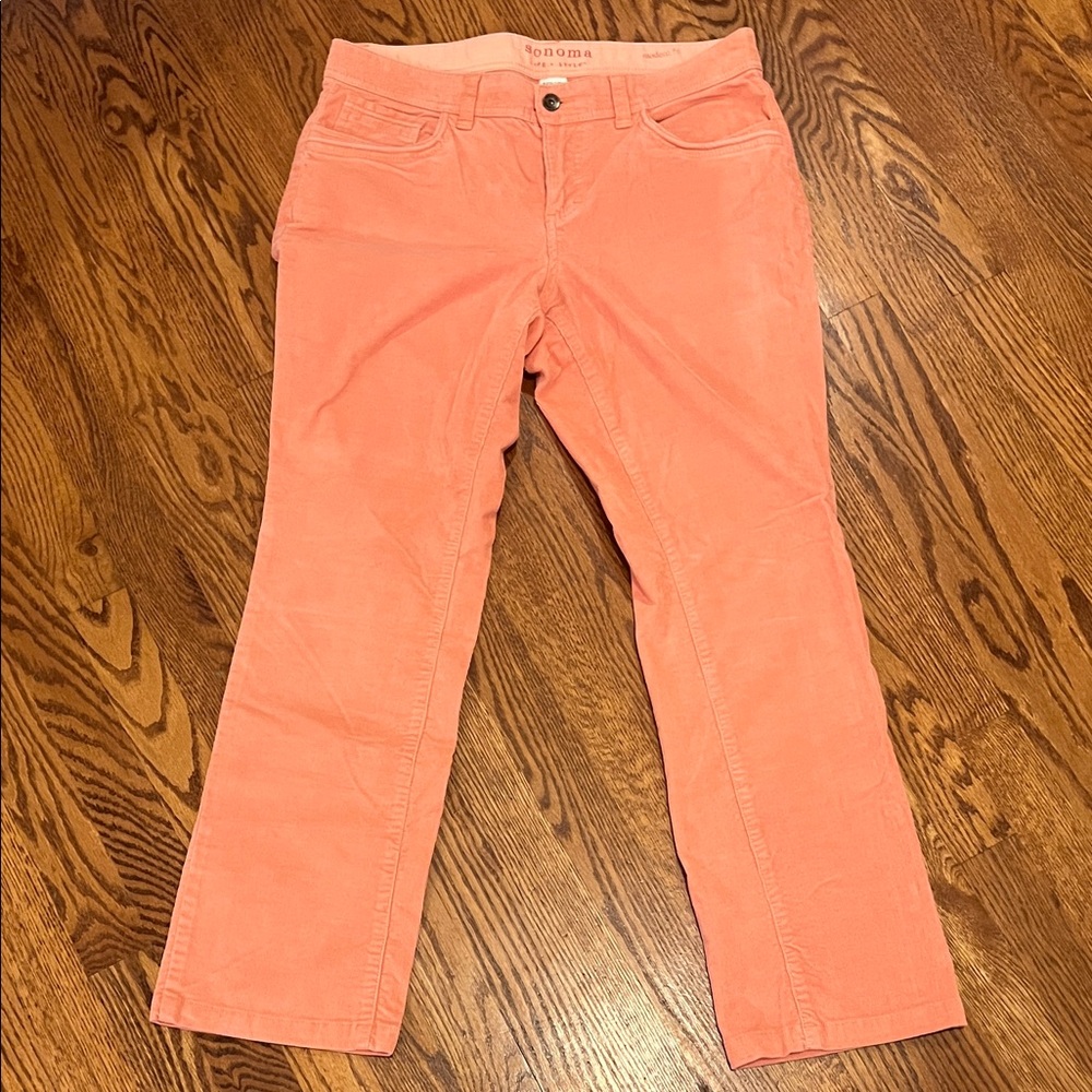 Sonoma Peach Corduroy Trousers